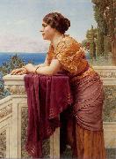 John William Godward Belvedere oil